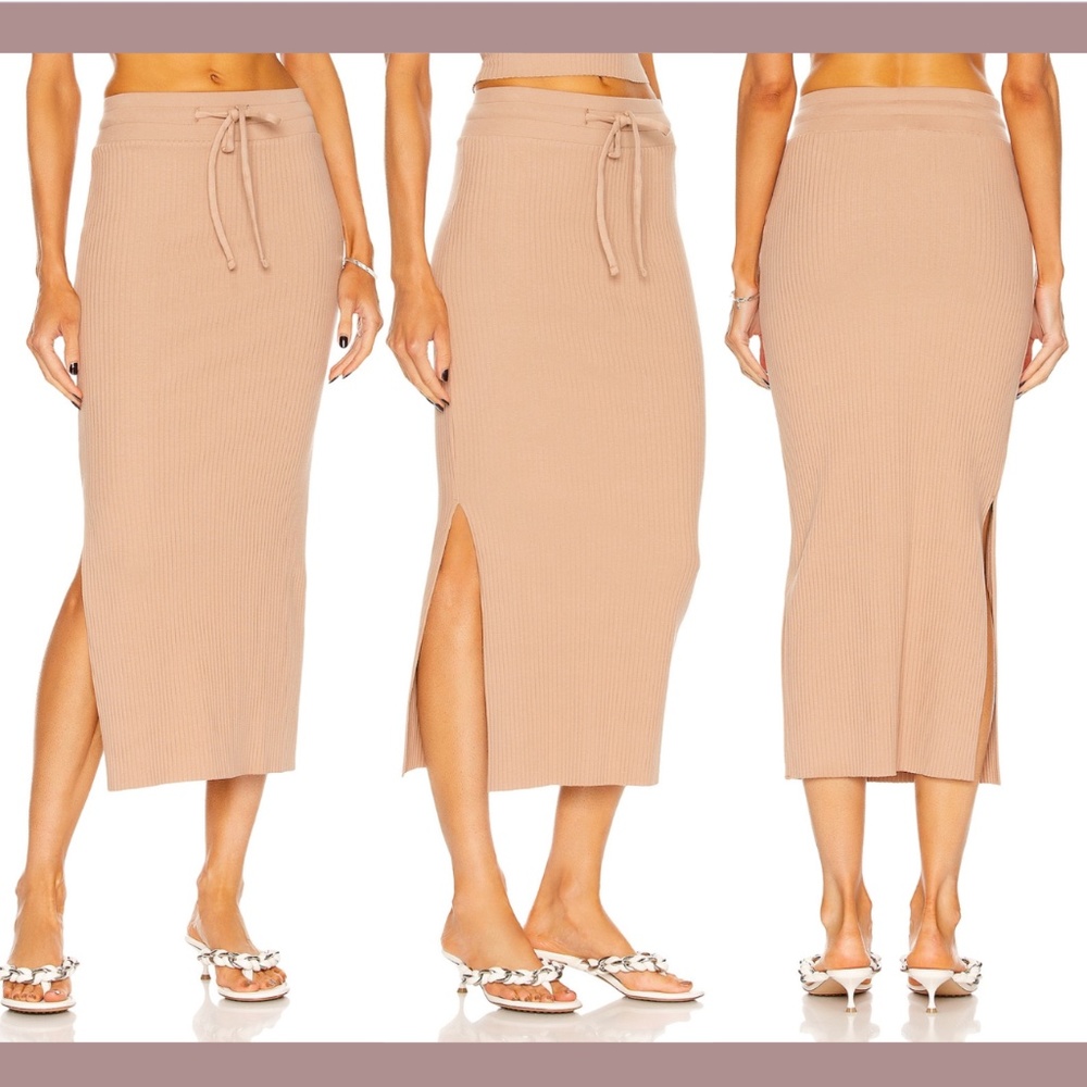 NWT The Range [ XS ] Primary Rib‎ Midi Skirt in Light Tawny